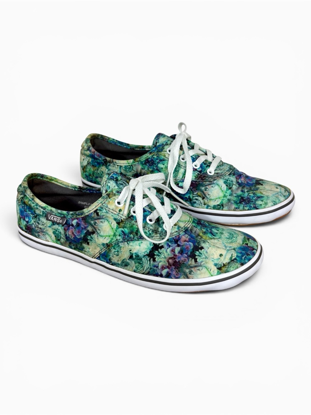 Vans Sample Not For Resale Huntley (Floral Reaction) Mint Sneakers- woman’s 7